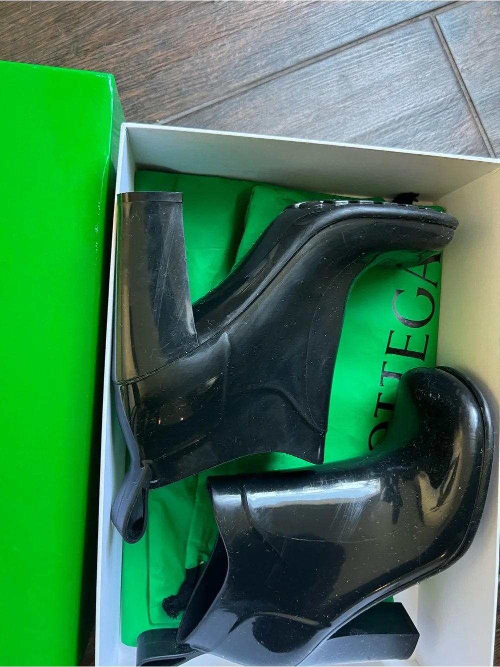 Bottega Veneta Shine Rubber Bootie